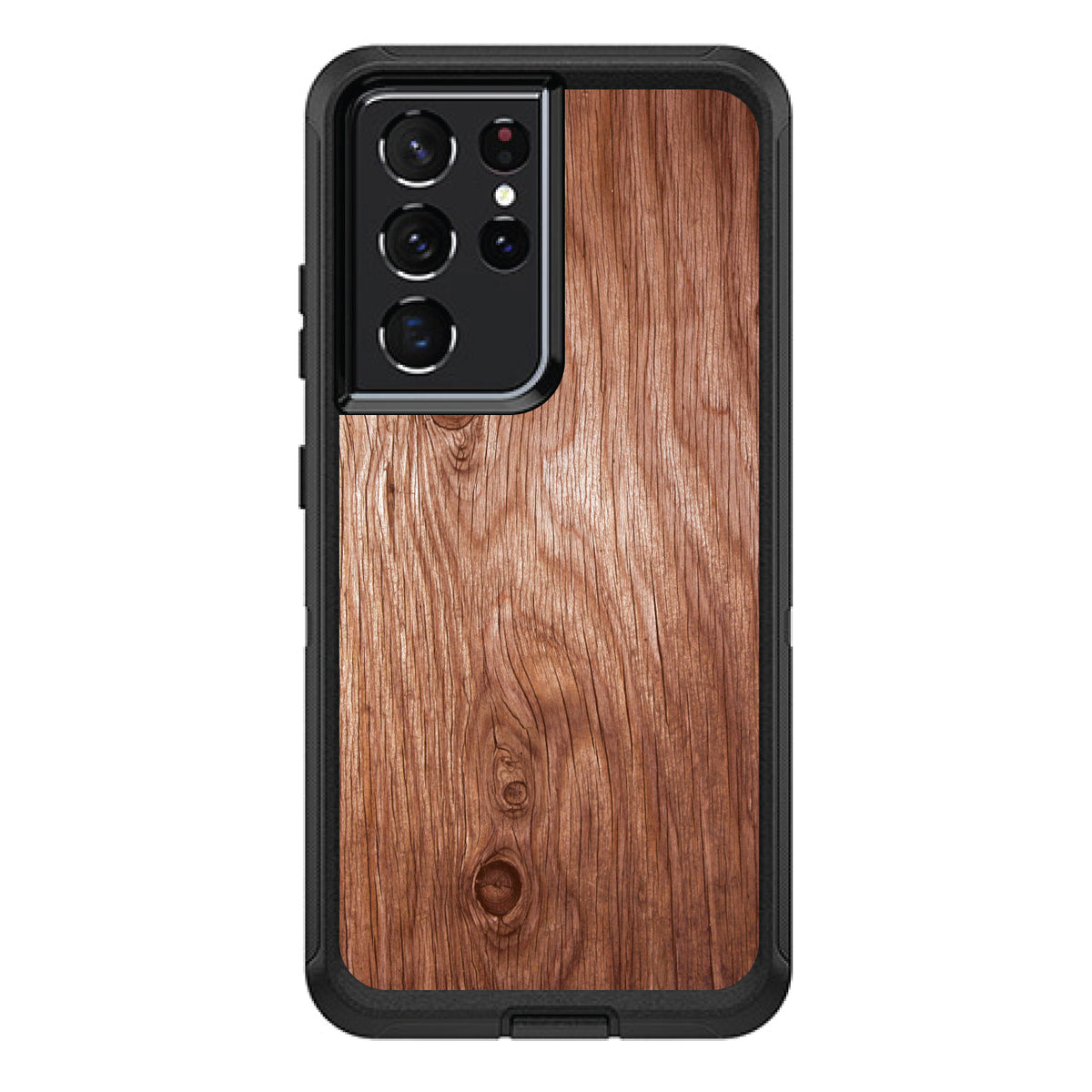 Orange Weathered Wood Grain Print OtterBox Defender Case for iPhone & Galaxy, view 7