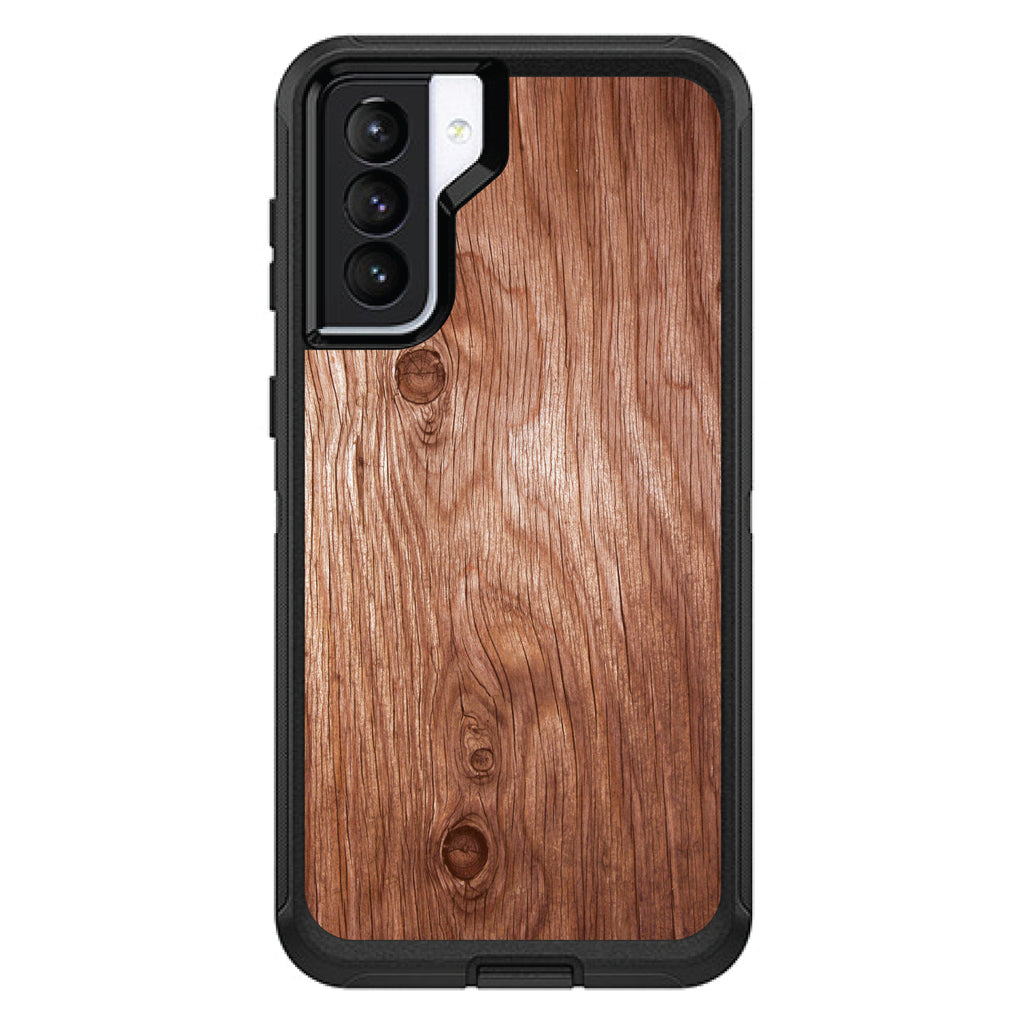 Orange Weathered Wood Grain Print OtterBox Defender Case for iPhone & Galaxy, view 6