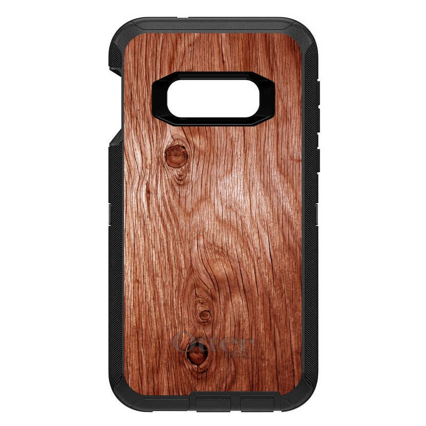 Orange Weathered Wood Grain Print OtterBox Defender Case for iPhone & Galaxy, view 10