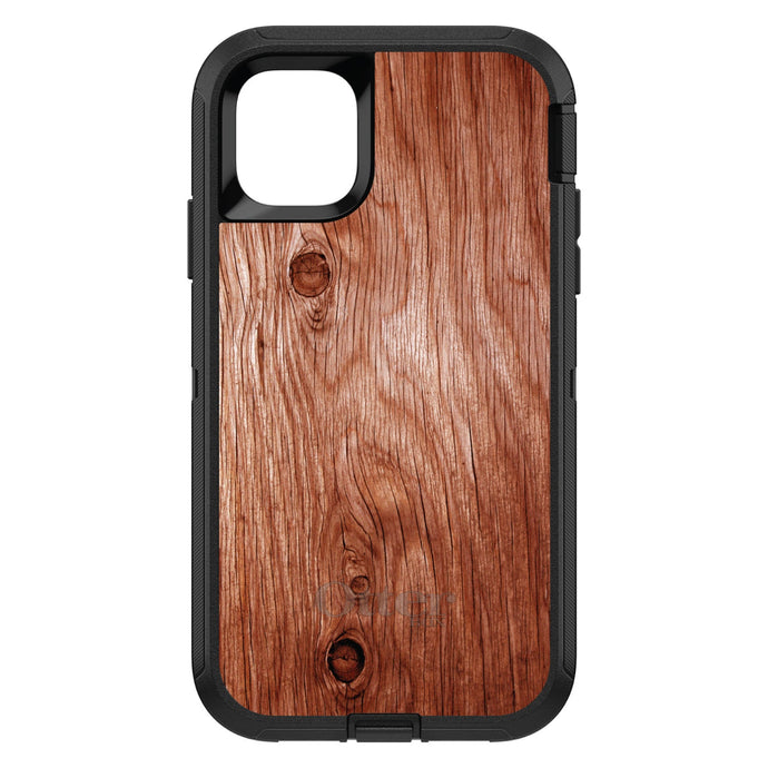 DistinctInk™ OtterBox Defender Series Case for Apple iPhone / Samsung Galaxy / Google Pixel - Orange Weathered Wood Grain Print