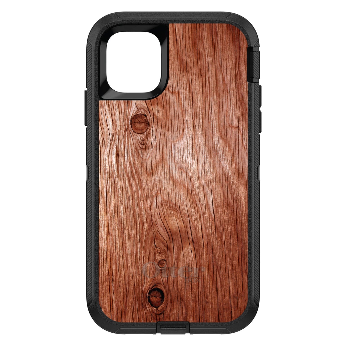 DistinctInk™ OtterBox Defender Series Case for Apple iPhone / Samsung Galaxy / Google Pixel - Orange Weathered Wood Grain Print
