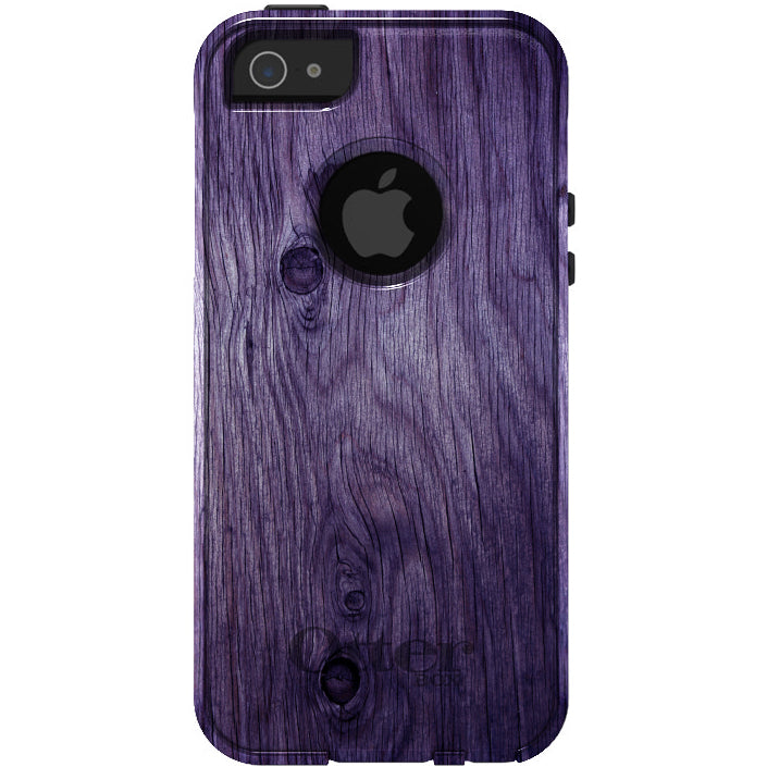 Purple Weathered Wood Grain Print OtterBox Commuter Case for iPhone & Galaxy, view 5
