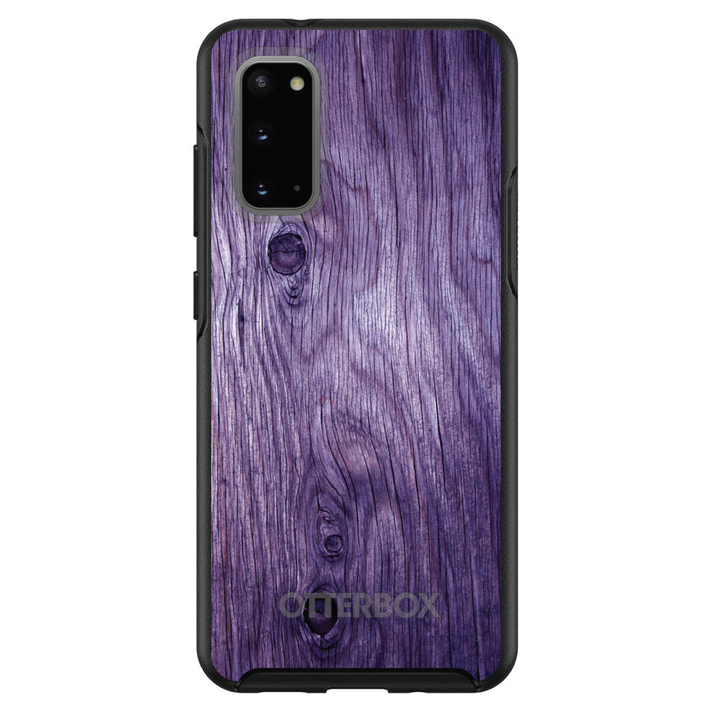 Purple Weathered Wood Grain Print OtterBox Symmetry Case for iPhone & Galaxy, view 5