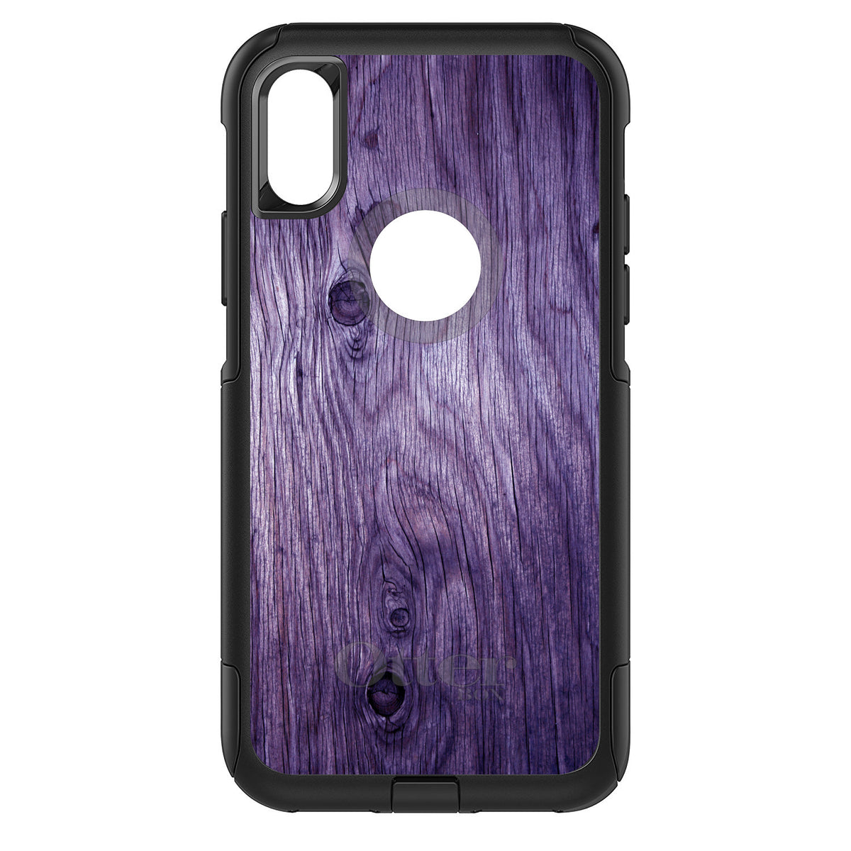 Purple Weathered Wood Grain Print OtterBox Commuter Case for iPhone & Galaxy, view 3
