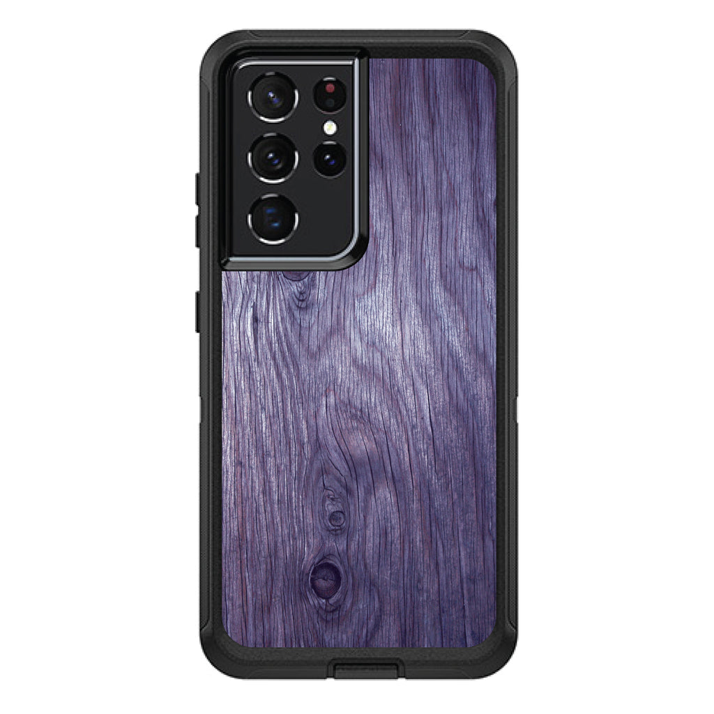 Purple Weathered Wood Grain Print OtterBox Defender Case for iPhone & Galaxy, view 7
