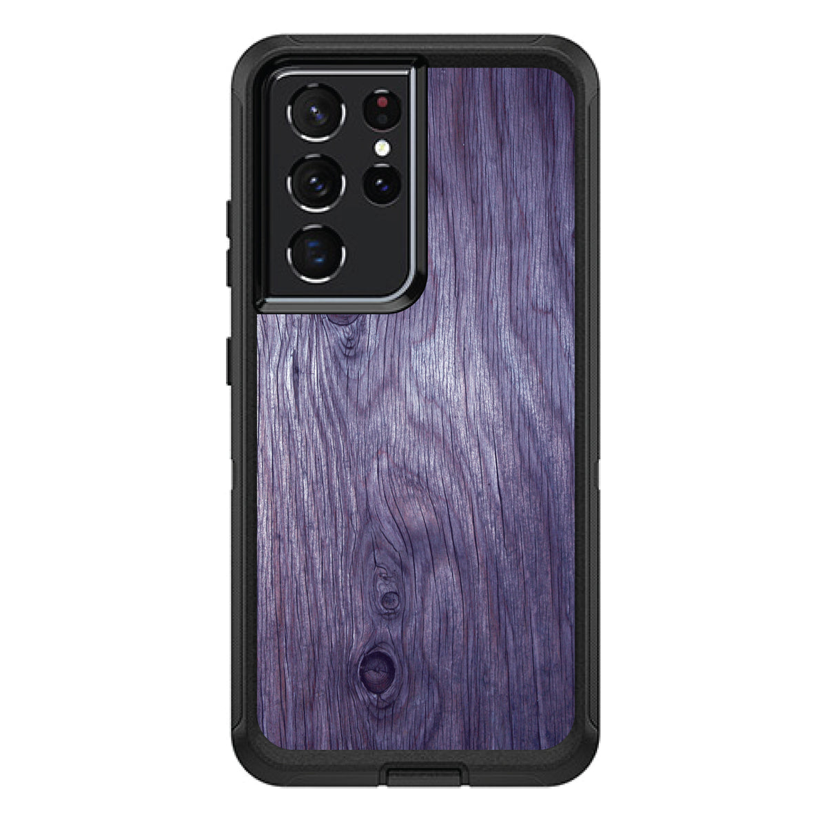 Purple Weathered Wood Grain Print OtterBox Defender Case for iPhone & Galaxy, view 7
