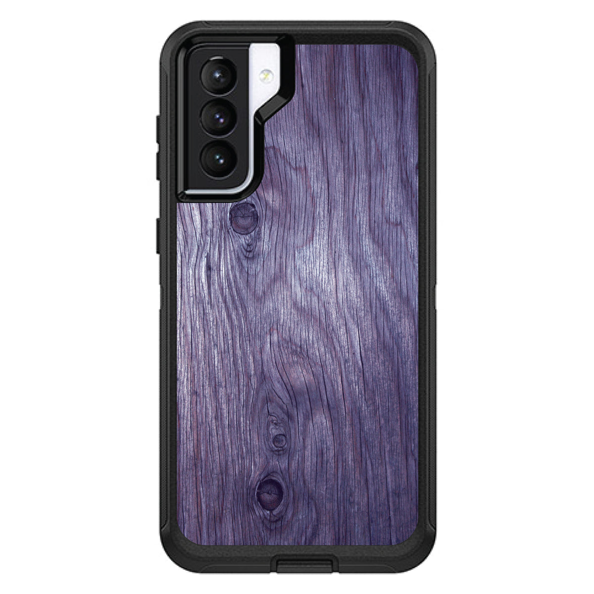 Purple Weathered Wood Grain Print OtterBox Defender Case for iPhone & Galaxy, view 5