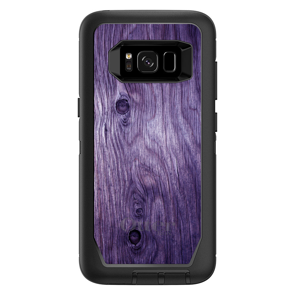 Purple Weathered Wood Grain Print OtterBox Defender Case for iPhone & Galaxy, view 12