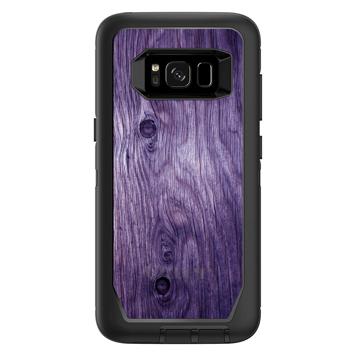 Purple Weathered Wood Grain Print OtterBox Defender Case for iPhone & Galaxy, view 12