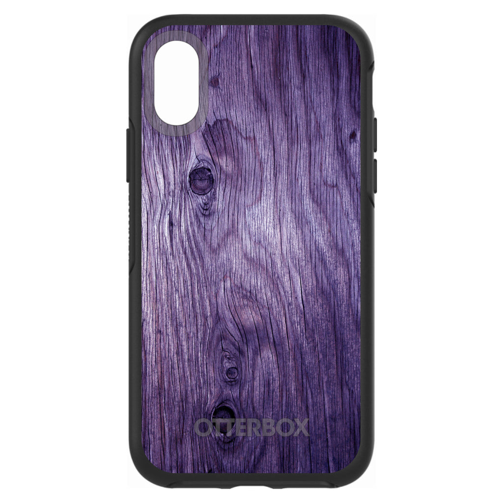 Purple Weathered Wood Grain Print OtterBox Symmetry Case for iPhone & Galaxy, view 4