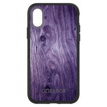 DistinctInk™ OtterBox Symmetry Series Case for Apple iPhone / Samsung Galaxy / Google Pixel - Purple Weathered Wood Grain Print