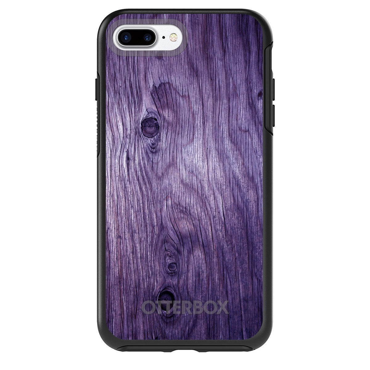 Purple Weathered Wood Grain Print OtterBox Symmetry Case for iPhone & Galaxy, view 2