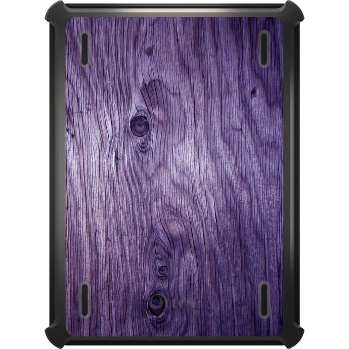 DistinctInk™ OtterBox Defender Series Case for Apple iPad / iPad Pro / iPad Air / iPad Mini - Purple Weathered Wood Grain Print