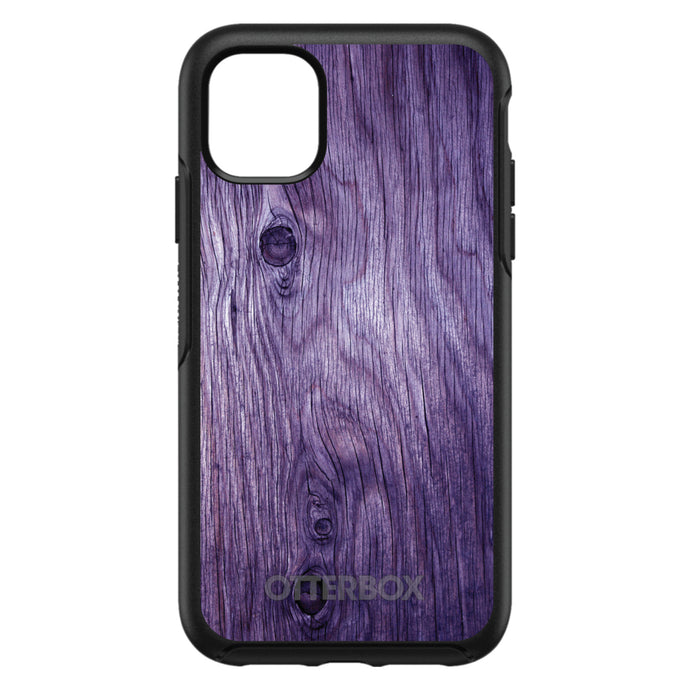 DistinctInk™ OtterBox Symmetry Series Case for Apple iPhone / Samsung Galaxy / Google Pixel - Purple Weathered Wood Grain Print