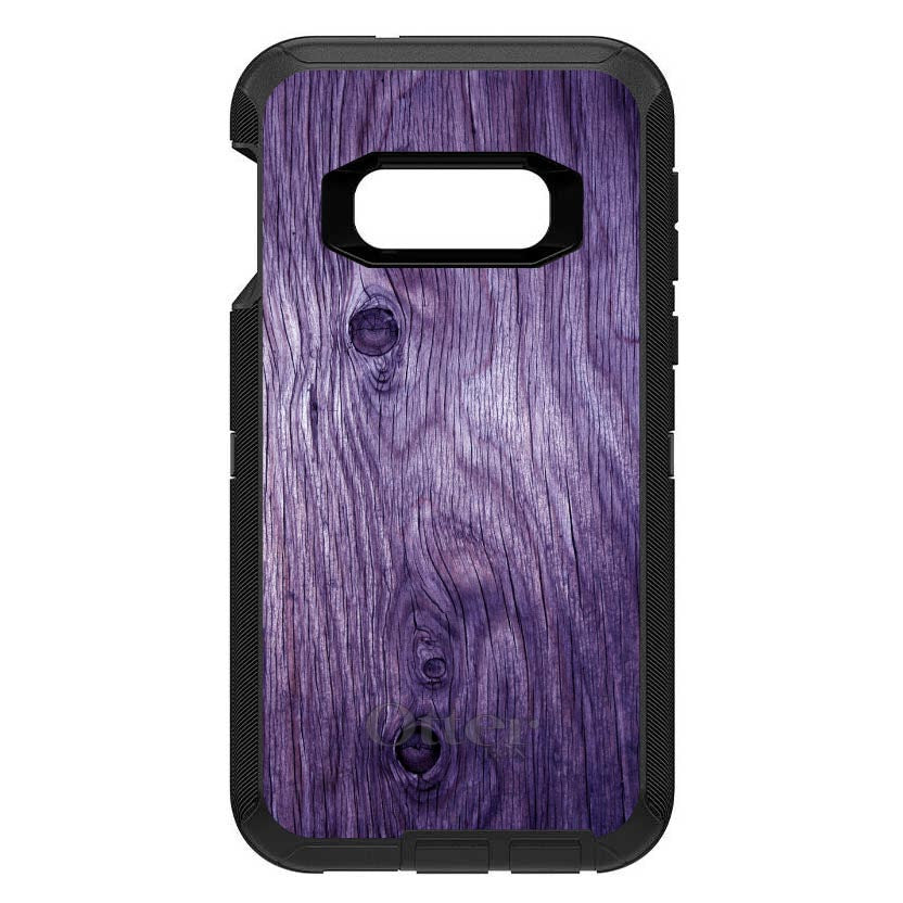 Purple Weathered Wood Grain Print OtterBox Defender Case for iPhone & Galaxy, view 10