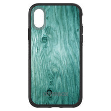 DistinctInk™ OtterBox Symmetry Series Case for Apple iPhone / Samsung Galaxy / Google Pixel - Teal Weathered Wood Grain Print