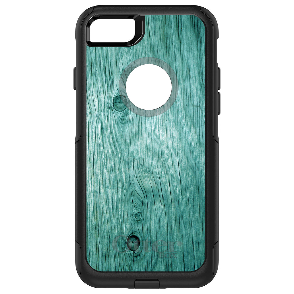 Teal Weathered Wood Grain Print OtterBox Commuter Case for iPhone & Galaxy