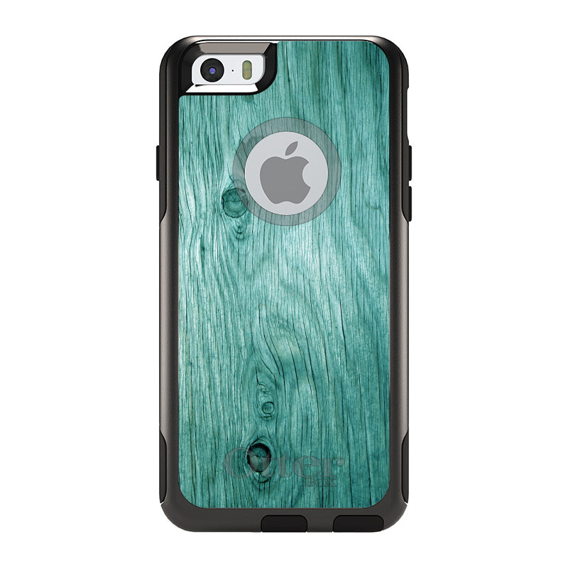 Teal Weathered Wood Grain Print OtterBox Commuter Case for iPhone & Galaxy, view 4