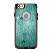 DistinctInk™ OtterBox Commuter Series Case for Apple iPhone or Samsung Galaxy - Teal Weathered Wood Grain Print