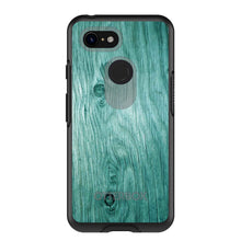 DistinctInk™ OtterBox Symmetry Series Case for Apple iPhone / Samsung Galaxy / Google Pixel - Teal Weathered Wood Grain Print