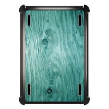 DistinctInk™ OtterBox Defender Series Case for Apple iPad / iPad Pro / iPad Air / iPad Mini - Teal Weathered Wood Grain Print