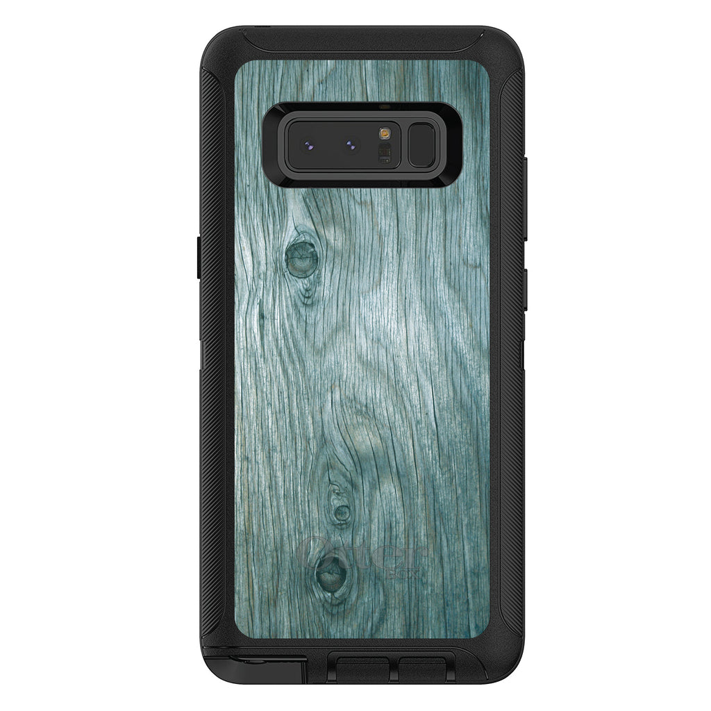 Teal Weathered Wood Grain Print OtterBox Defender Case for iPhone & Galaxy, view 17