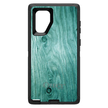 DistinctInk™ OtterBox Defender Series Case for Apple iPhone / Samsung Galaxy / Google Pixel - Teal Weathered Wood Grain Print