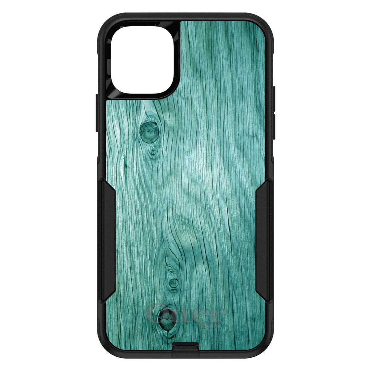 Teal Weathered Wood Grain Print OtterBox Commuter Case for iPhone & Galaxy, view 2