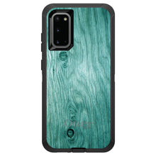 DistinctInk™ OtterBox Defender Series Case for Apple iPhone / Samsung Galaxy / Google Pixel - Teal Weathered Wood Grain Print