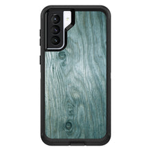 DistinctInk™ OtterBox Defender Series Case for Apple iPhone / Samsung Galaxy / Google Pixel - Teal Weathered Wood Grain Print