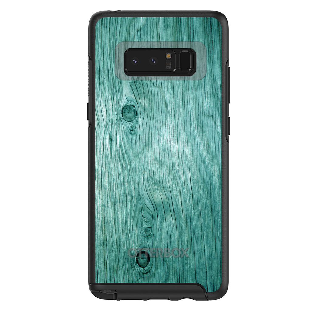 Teal Weathered Wood Grain Print OtterBox Symmetry Case for iPhone & Galaxy, view 14
