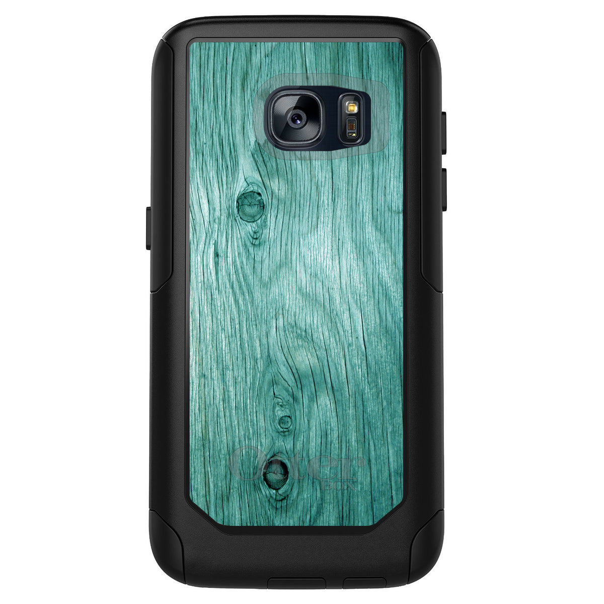 Teal Weathered Wood Grain Print OtterBox Commuter Case for iPhone & Galaxy, view 11