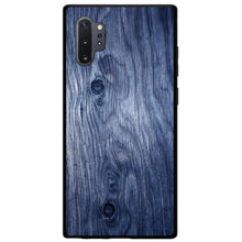 DistinctInk® Hard Plastic Snap-On Case for Apple iPhone or Samsung Galaxy - Dark Blue Weathered Wood Grain Print
