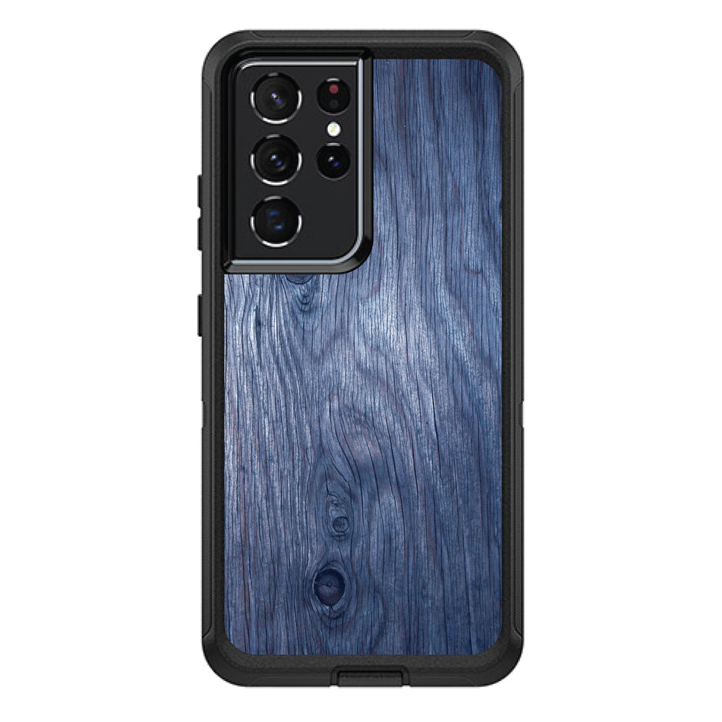 Dark Blue Weathered Wood Grain Print OtterBox Defender Case for iPhone & Galaxy, view 7
