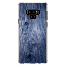 DistinctInk® Clear Shockproof Hybrid Case for Apple iPhone / Samsung Galaxy / Google Pixel - Dark Blue Weathered Wood Grain Print