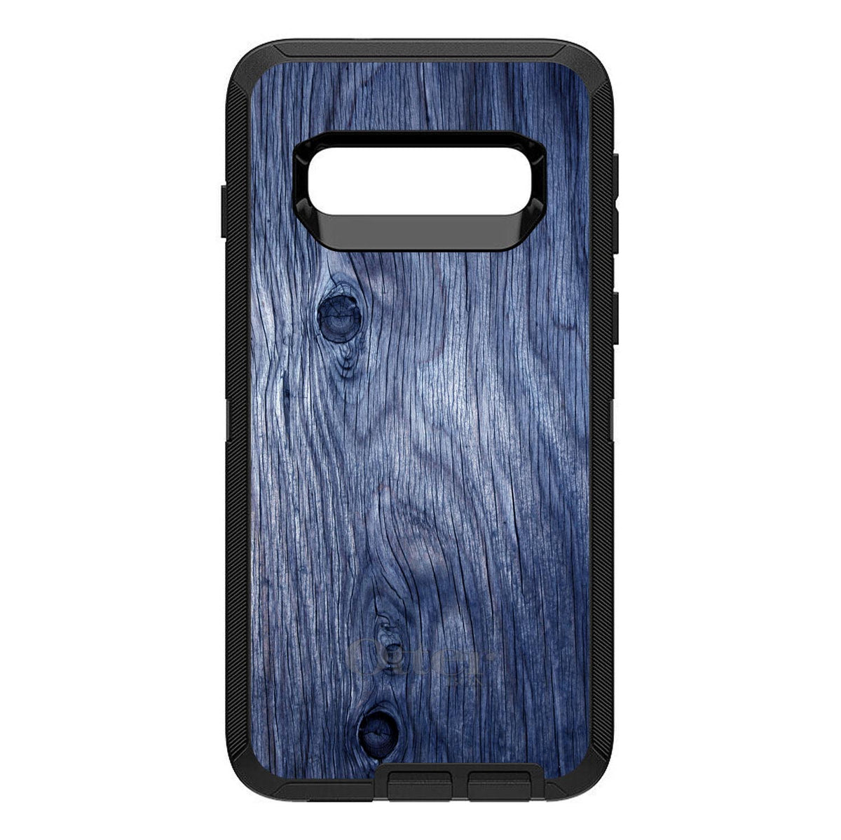 Dark Blue Weathered Wood Grain Print OtterBox Defender Case for iPhone & Galaxy, view 9