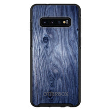 DistinctInk™ OtterBox Symmetry Series Case for Apple iPhone / Samsung Galaxy / Google Pixel - Dark Blue Weathered Wood Grain Print