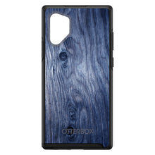 DistinctInk™ OtterBox Symmetry Series Case for Apple iPhone / Samsung Galaxy / Google Pixel - Dark Blue Weathered Wood Grain Print