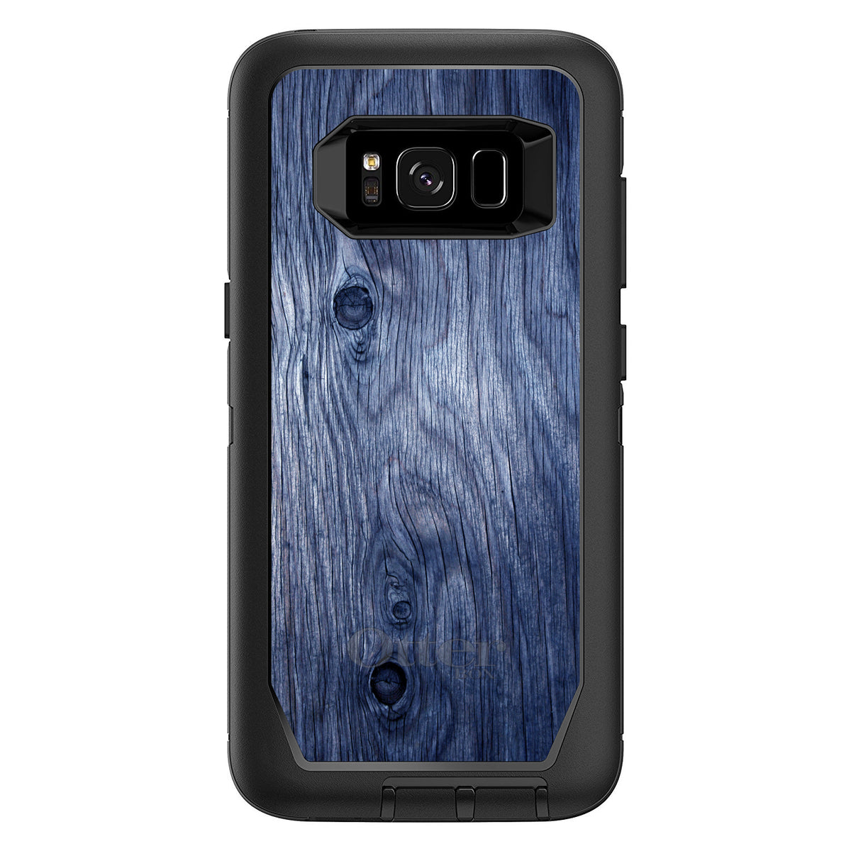 Dark Blue Weathered Wood Grain Print OtterBox Defender Case for iPhone & Galaxy, view 12