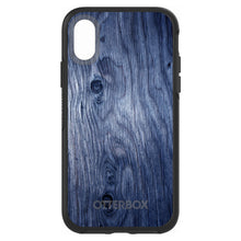 DistinctInk™ OtterBox Symmetry Series Case for Apple iPhone / Samsung Galaxy / Google Pixel - Dark Blue Weathered Wood Grain Print