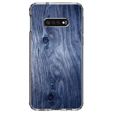 DistinctInk® Clear Shockproof Hybrid Case for Apple iPhone / Samsung Galaxy / Google Pixel - Dark Blue Weathered Wood Grain Print
