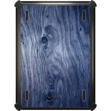DistinctInk™ OtterBox Defender Series Case for Apple iPad / iPad Pro / iPad Air / iPad Mini - Dark Blue Weathered Wood Grain Print