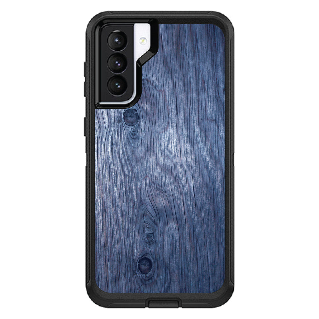 Dark Blue Weathered Wood Grain Print OtterBox Defender Case for iPhone & Galaxy, view 6