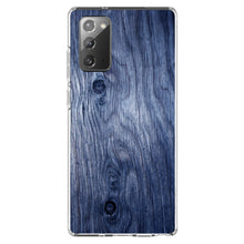 DistinctInk® Clear Shockproof Hybrid Case for Apple iPhone / Samsung Galaxy / Google Pixel - Dark Blue Weathered Wood Grain Print