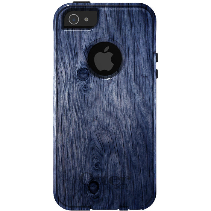 Dark Blue Weathered Wood Grain Print OtterBox Commuter Case for iPhone & Galaxy, view 5