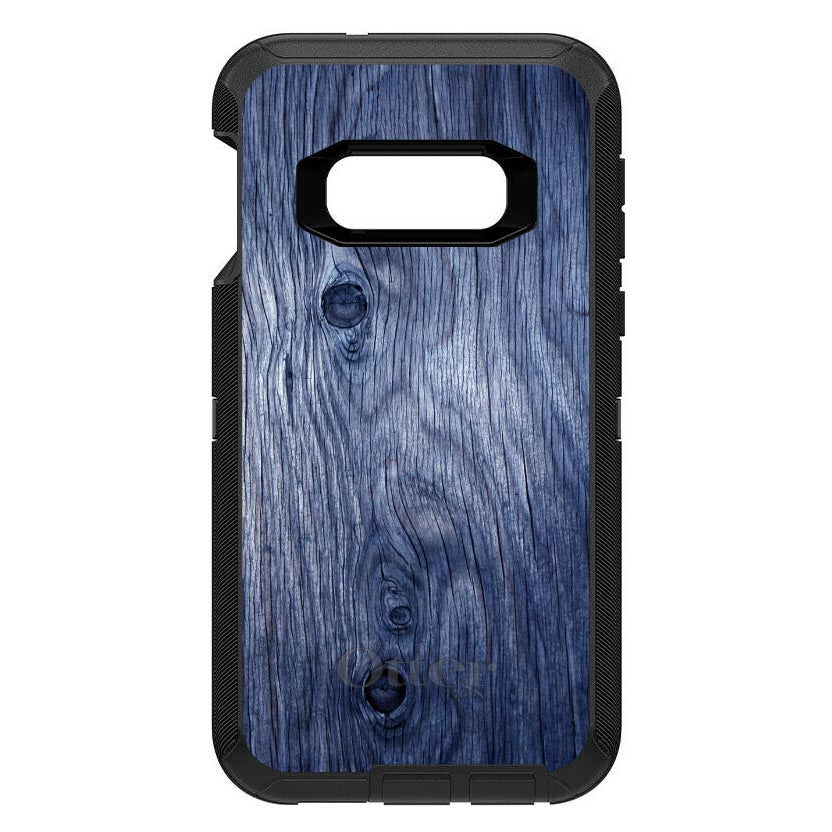 Dark Blue Weathered Wood Grain Print OtterBox Defender Case for iPhone & Galaxy, view 10
