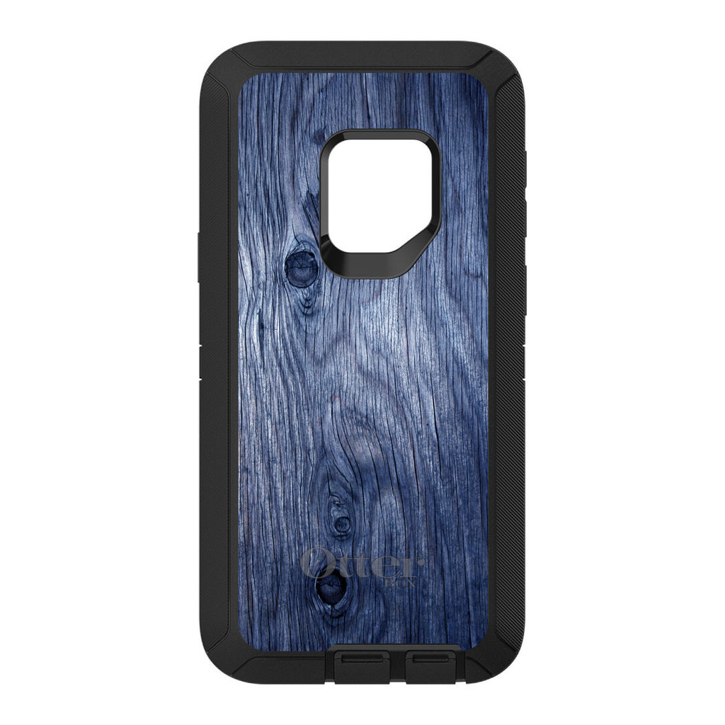Dark Blue Weathered Wood Grain Print OtterBox Defender Case for iPhone & Galaxy, view 11