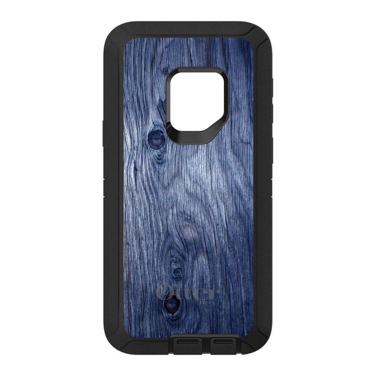 Dark Blue Weathered Wood Grain Print OtterBox Defender Case for iPhone & Galaxy, view 11