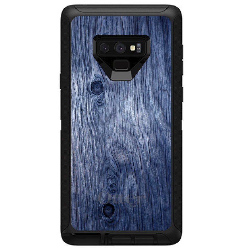 Dark Blue Weathered Wood Grain Print OtterBox Defender Case for iPhone & Galaxy, view 16