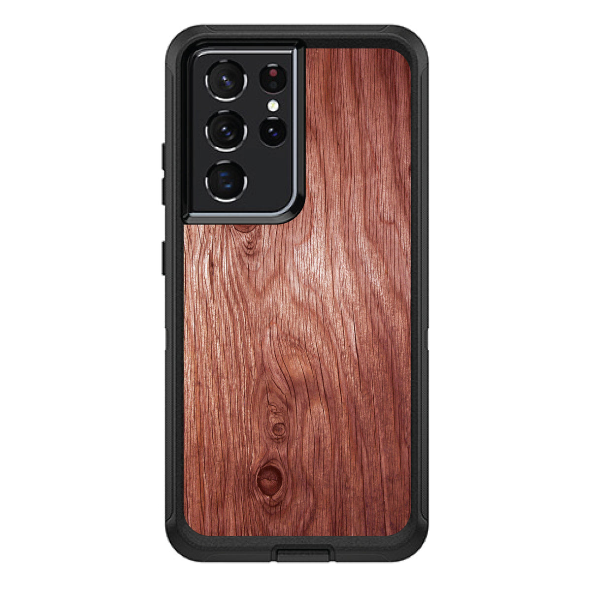 Dark Red Weathered Wood Grain Print OtterBox Defender Case for iPhone & Galaxy, view 7